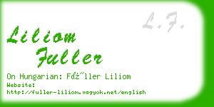liliom fuller business card